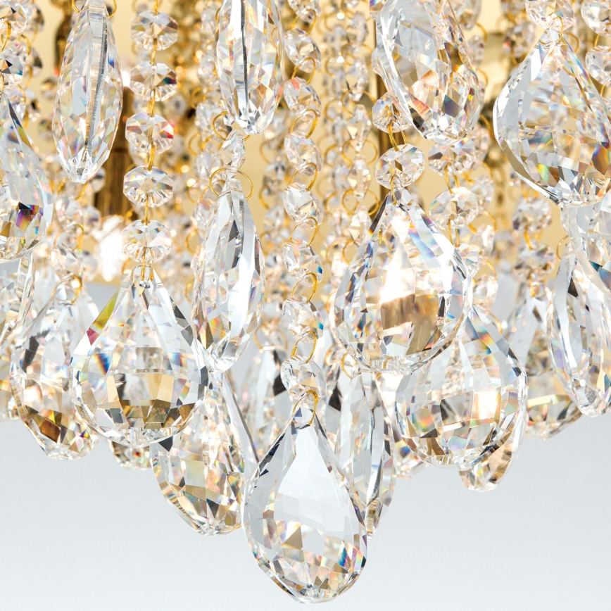 Kristall-Deckenkronleuchter CELESTE 12xG9/40W/230V d 75 cm golden