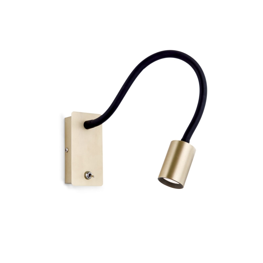 Flexible, kleine LED-Wandleuchte KURT LED/5W/230V golden