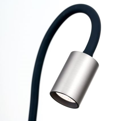 Flexible LED-Tischleuchte mit Klemme KURT LED/5W/230V silbern