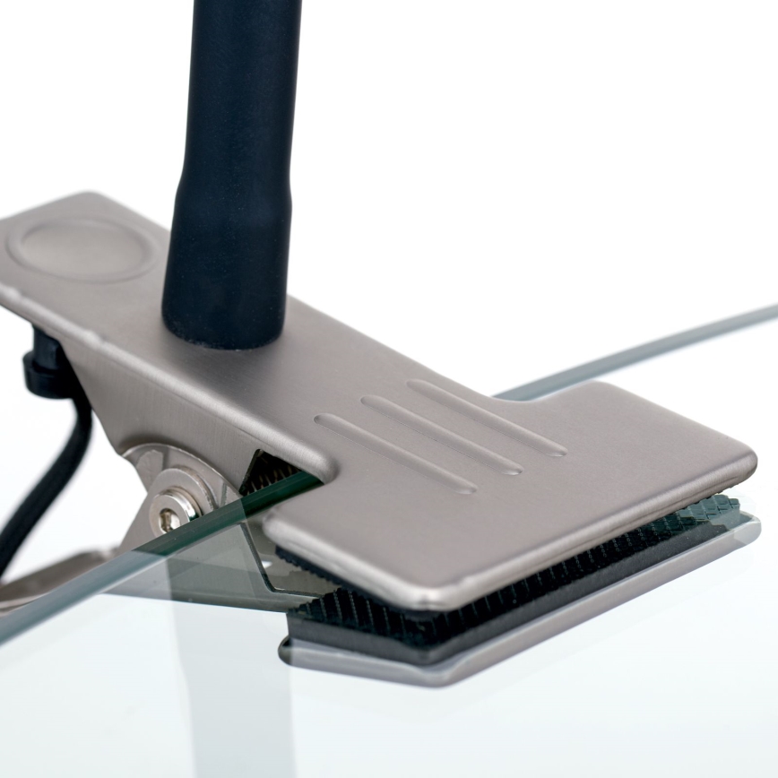 Flexible LED-Tischleuchte mit Klemme KURT LED/5W/230V silbern