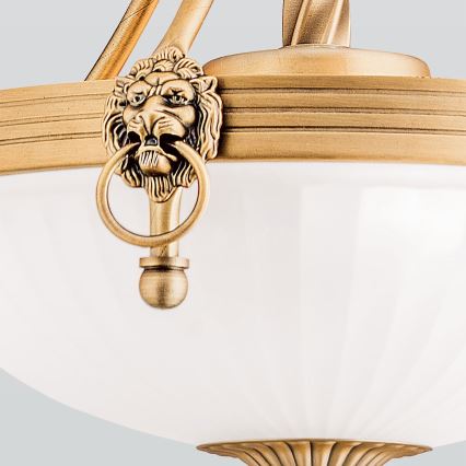 Hängeleuchte an Kette ROCCA 3xE27/60W/230V d 32 cm bronzen/weiß