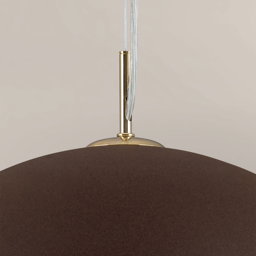 Hängeleuchte ELIANO 1xE27/60W/230V d 50 cm braun/golden