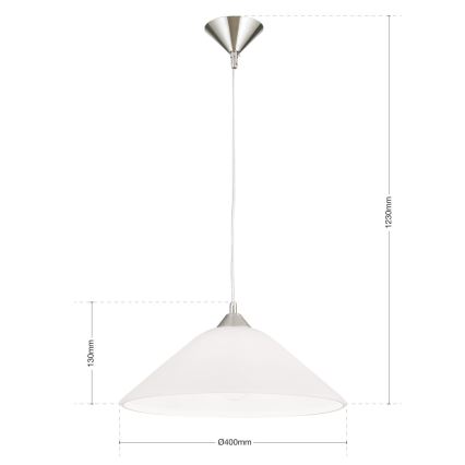 Hängeleuchte GRADO 1xE27/60W/230V d 40 cm matt Chrom