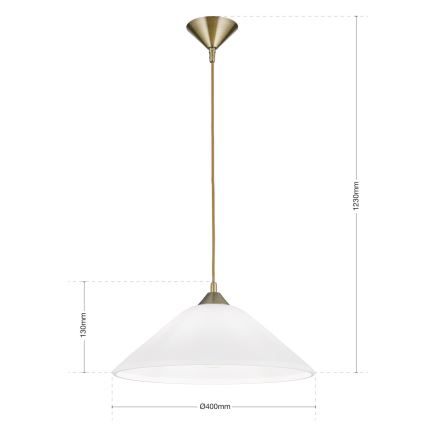 Hängeleuchte GRADO 1xE27/60W/230V d 40 cm Messing