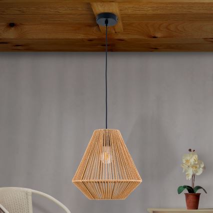 Hängeleuchte JUNGLE 1xE27/40W/230V d 31 cm Hanf