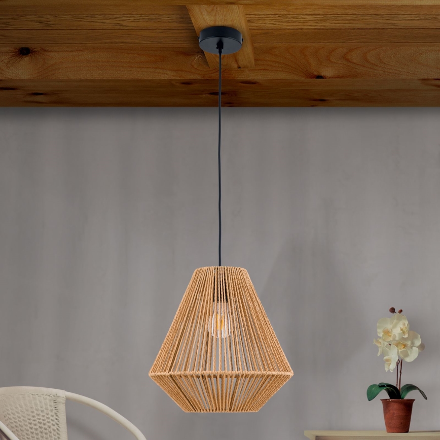 Hängeleuchte JUNGLE 1xE27/40W/230V d 31 cm Hanf