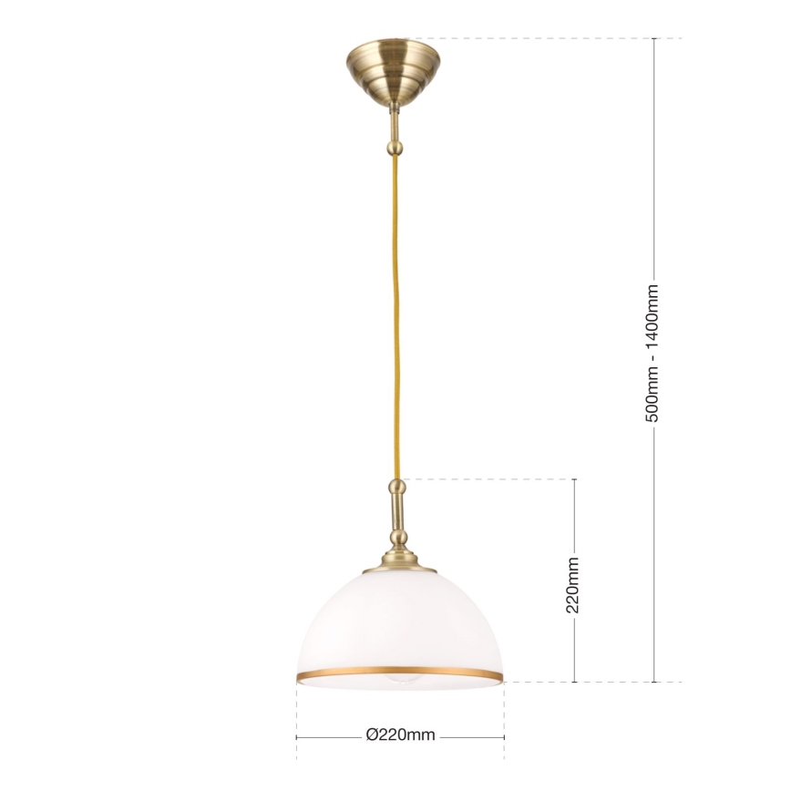 Hängeleuchte OLD LAMP 1xE27/40W/230V weiß/Messing