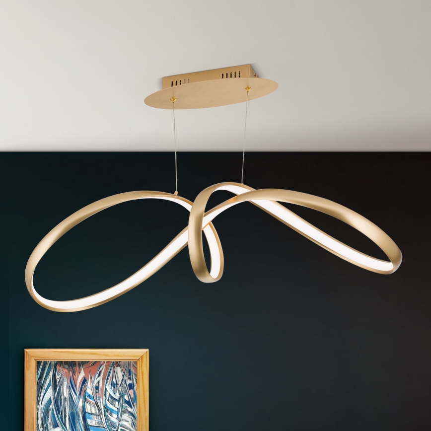 Dimmbare LED-Hängeleuchte CIRCUS LED/36W/230V golden