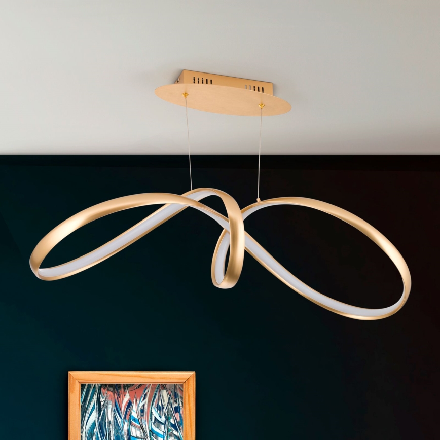 Dimmbare LED-Hängeleuchte CIRCUS LED/36W/230V golden
