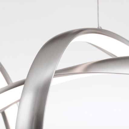 Dimmbare LED-Hängeleuchte CIRCUS LED/36W/230V silbern