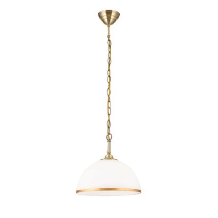 Hängeleuchte an Kette OLD LAMP 1xE27/40W/230V d 30 cm weiß/Messing