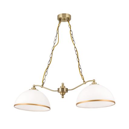 Hängeleuchte an Kette OLD LAMP 2xE27/40W/230V weiß/Messing