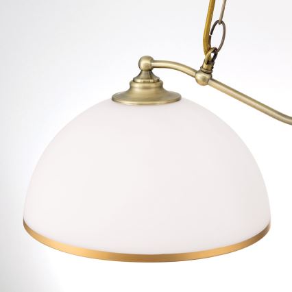Hängeleuchte an Kette OLD LAMP 2xE27/40W/230V weiß/Messing