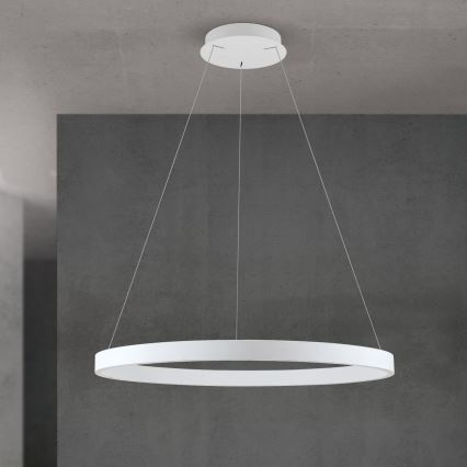 dimmbare LED-Pendelleuchte an Kabel KOLK LED/80W/230V 2700/3000/4000K Ø 80 cm weiß