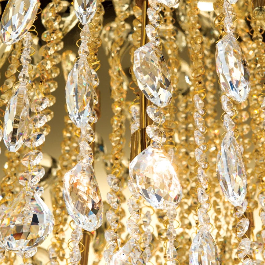Kristall-Deckenkronleuchter CELESTE 12xG9/40W/230V d 75 cm golden
