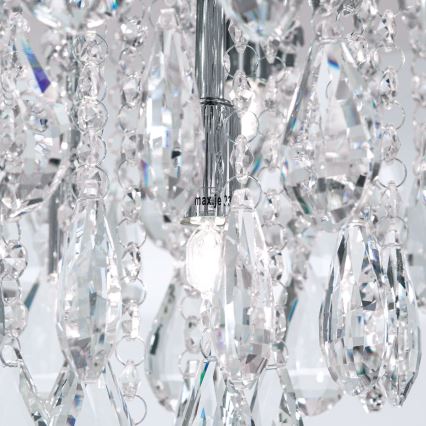 Kristall-Deckenkronleuchter CELESTE 6xG9/40W/230V d 45 cm glänzendes Chrom