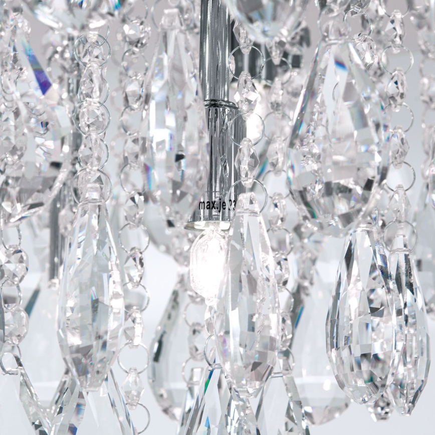 Kristall-Deckenkronleuchter CELESTE 6xG9/40W/230V d 45 cm glänzendes Chrom