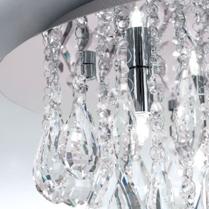 Kristall-Deckenkronleuchter CELESTE 6xG9/40W/230V d 45 cm glänzendes Chrom