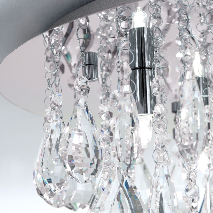 Kristall-Deckenkronleuchter CELESTE 6xG9/40W/230V d 45 cm glänzendes Chrom