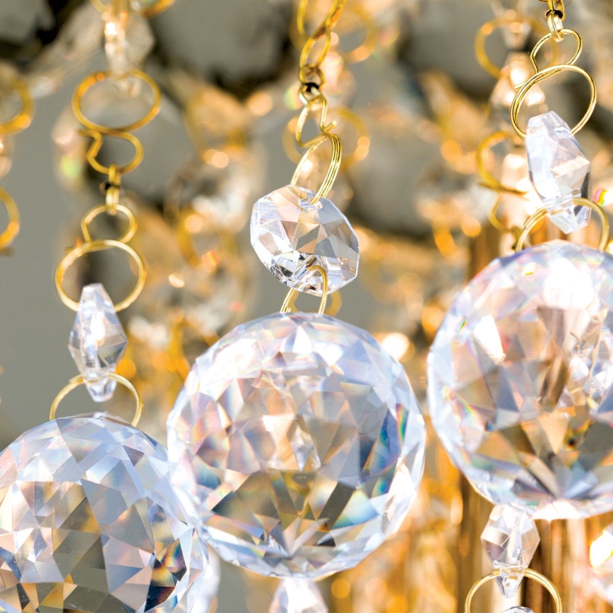 Kristall-Deckenleuchte GLORIA 4xG9/40W/230V d 38 cm golden