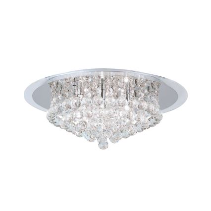 Kristall-Deckenleuchte GLORIA 6xG9/40W/230V d 50 cm klar/glänzendes Chrom