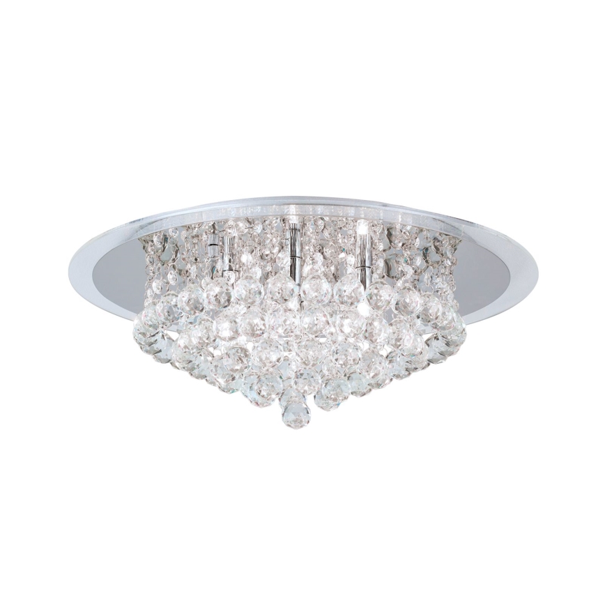 Kristall-Deckenleuchte GLORIA 6xG9/40W/230V d 50 cm klar/glänzendes Chrom