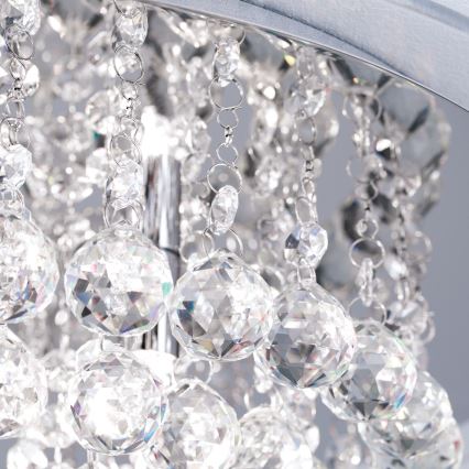 Kristall-Deckenleuchte GLORIA 6xG9/40W/230V d 50 cm klar/glänzendes Chrom