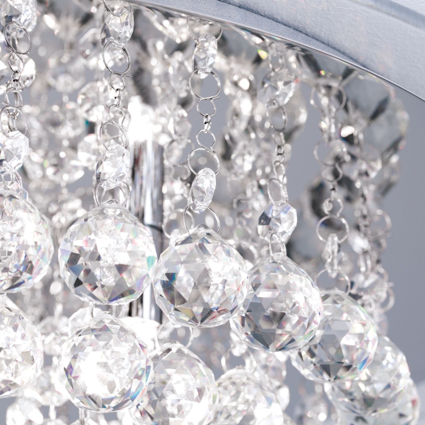 Kristall-Deckenleuchte GLORIA 6xG9/40W/230V d 50 cm klar/glänzendes Chrom