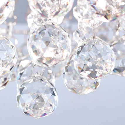 Kristall-Deckenleuchte GLORIA 6xG9/40W/230V d 50 cm klar/glänzendes Chrom