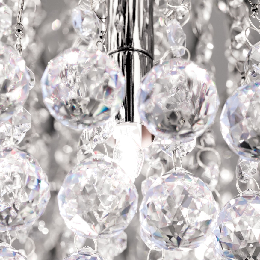 Kristall-Deckenleuchte GLORIA 6xG9/40W/230V d 50 cm klar/glänzendes Chrom
