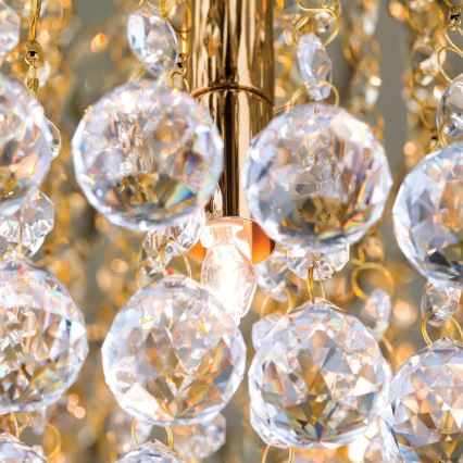 Kristall-Deckenleuchte GLORIA 6xG9/40W/230V d 50 cm golden