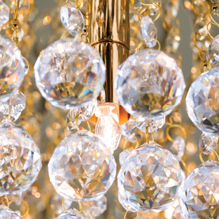 Kristall-Deckenleuchte GLORIA 6xG9/40W/230V d 50 cm golden