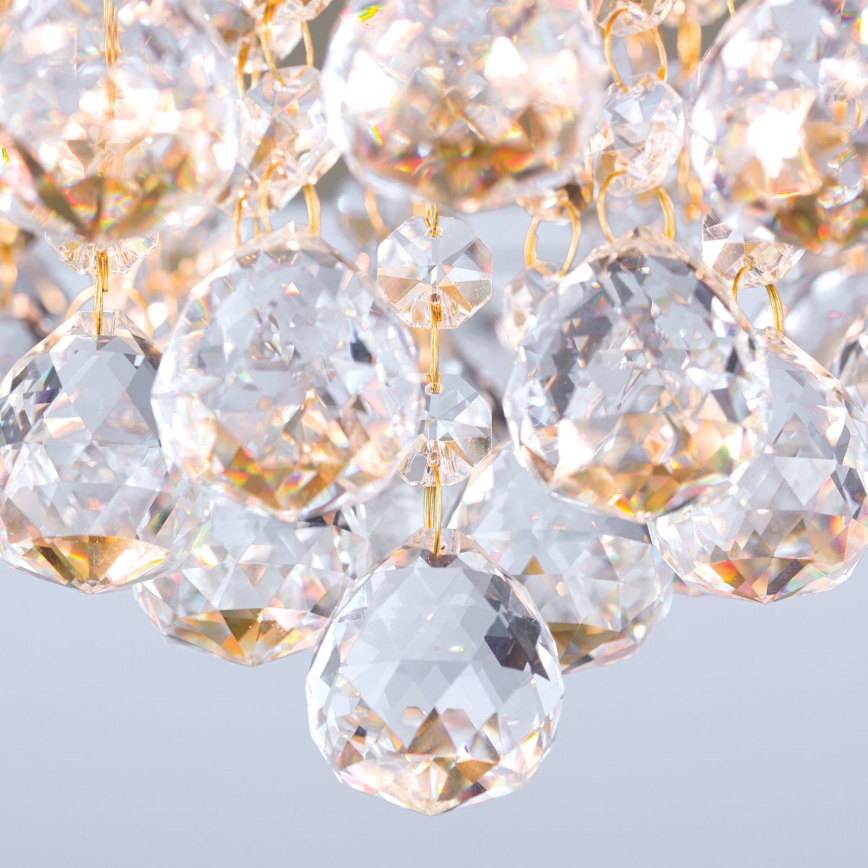 Kristall-Deckenleuchte GLORIA 6xG9/40W/230V d 50 cm golden