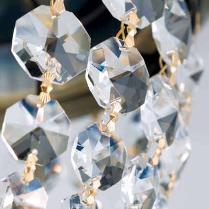 Kristall-Deckenleuchte PLAFOND 1xE27/40W/230V d 26 cm bronzen