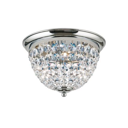 Kristall-Deckenleuchte PLAFOND 3xE27/40W/230V d 35 cm glänzendes Chrom