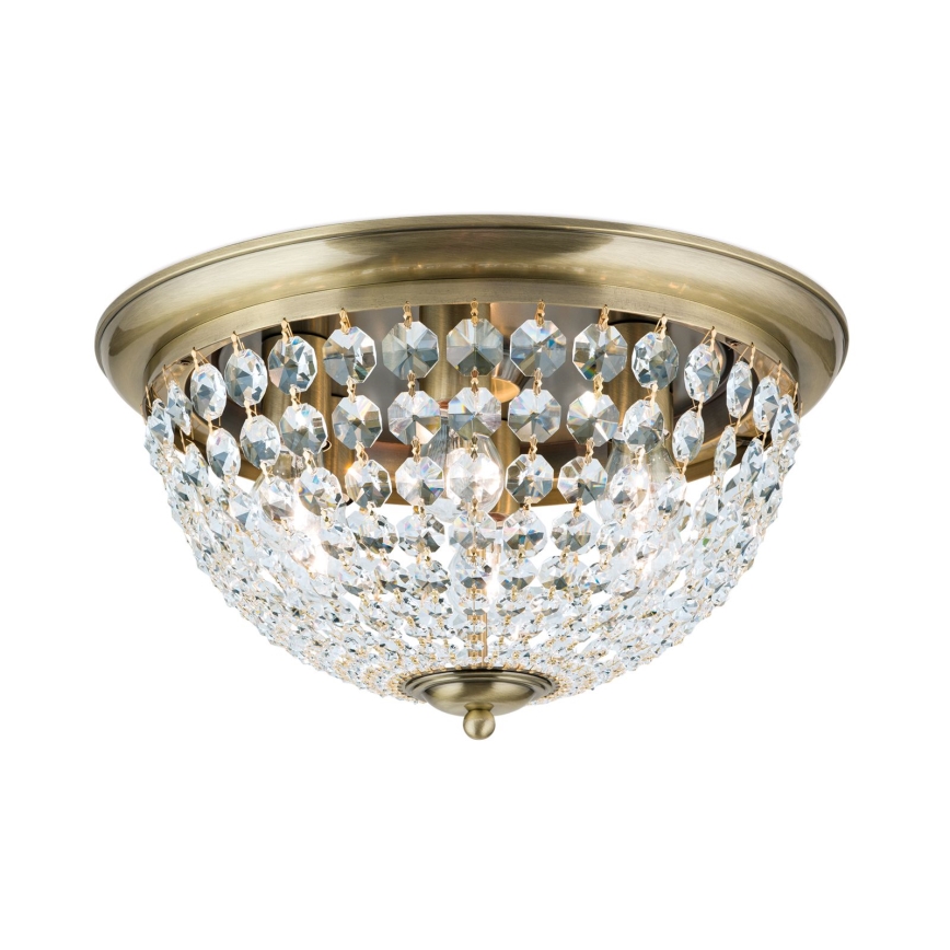 Kristall-Deckenleuchte PLAFOND 6xE27/40W/230V d 47 cm bronzen