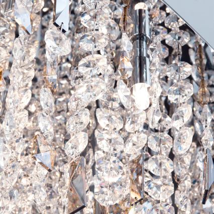 Kristall-Kronleuchter an Aufhängung CRYSTALRIVER 21xG9/40W/230V glänzendes Chrom