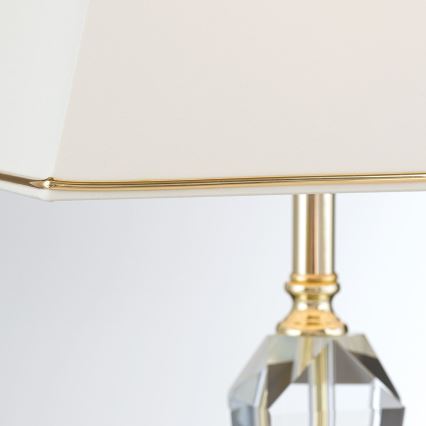 Kristall-Tischleuchte VERONIQUE 1xE27/60W/230V cremefarben/klar