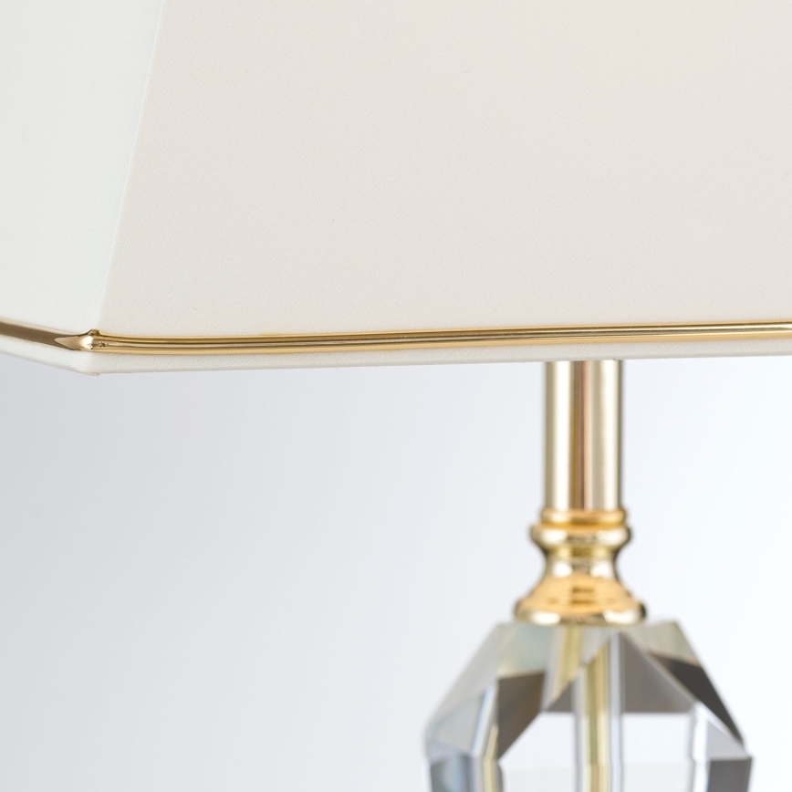 Kristall-Tischleuchte VERONIQUE 1xE27/60W/230V cremefarben/klar