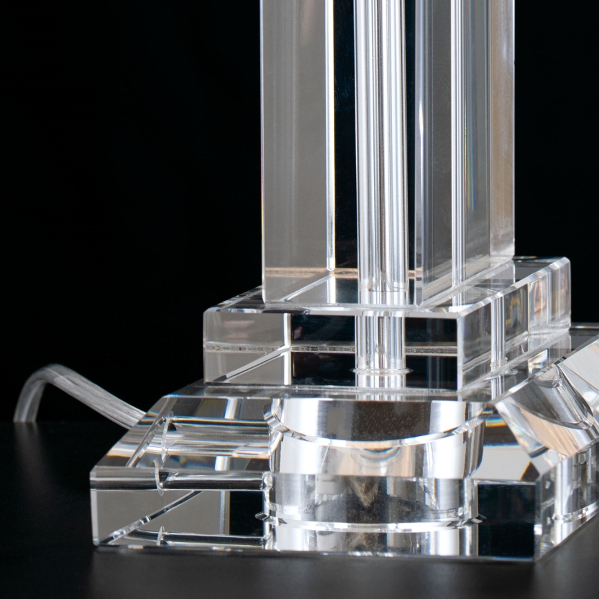 Kristall-Tischleuchte VERONIQUE 1xE27/60W/230V weiß/klar