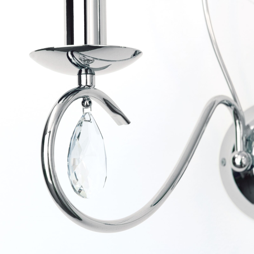 Kristall-Wandleuchte ALESSIA 2xE14/40W/230V glänzendes Chrom