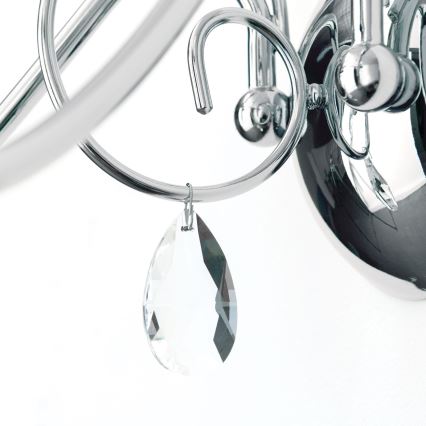 Kristall-Wandleuchte ALESSIA 2xE14/40W/230V glänzendes Chrom