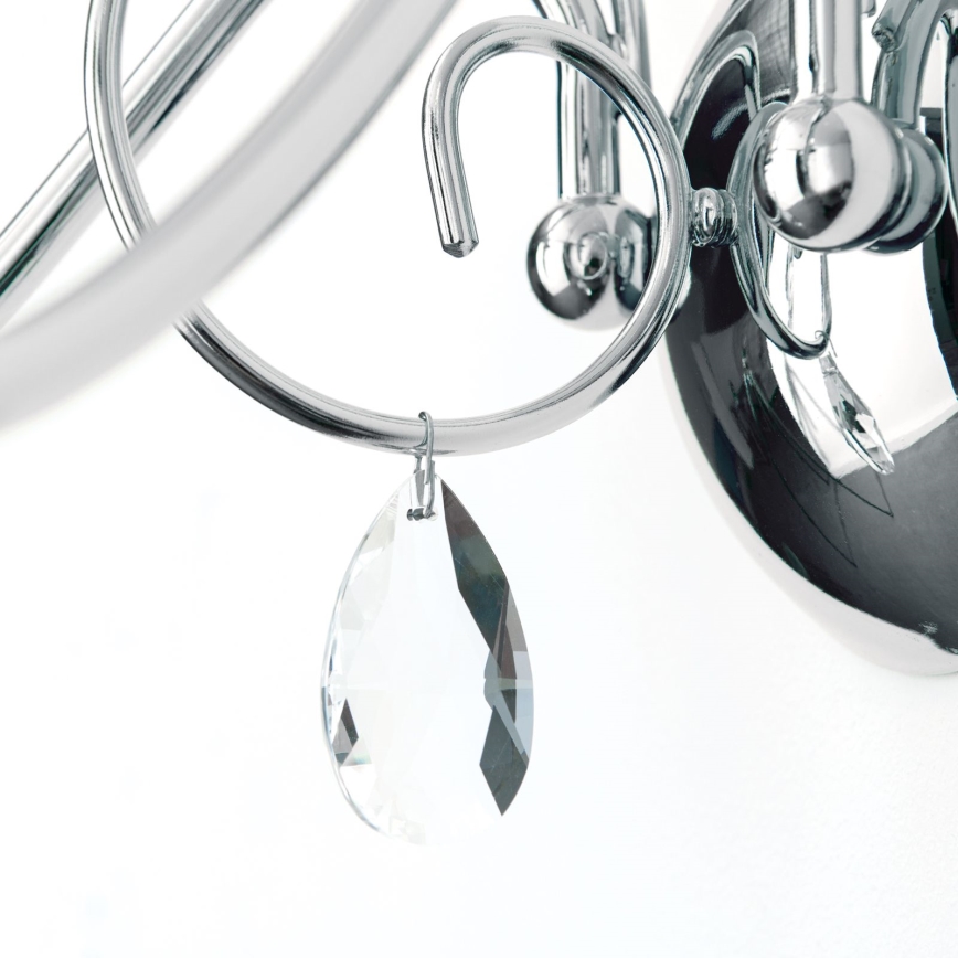 Kristall-Wandleuchte ALESSIA 2xE14/40W/230V glänzendes Chrom