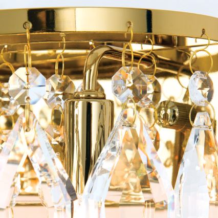 Kristall-Wandleuchte CELESTE 2xG9/40W/230V golden