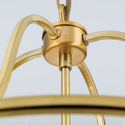 Kronleuchter mit Kette BRUNO 6xE14/40W/230V Ø 43 cm goldfarben