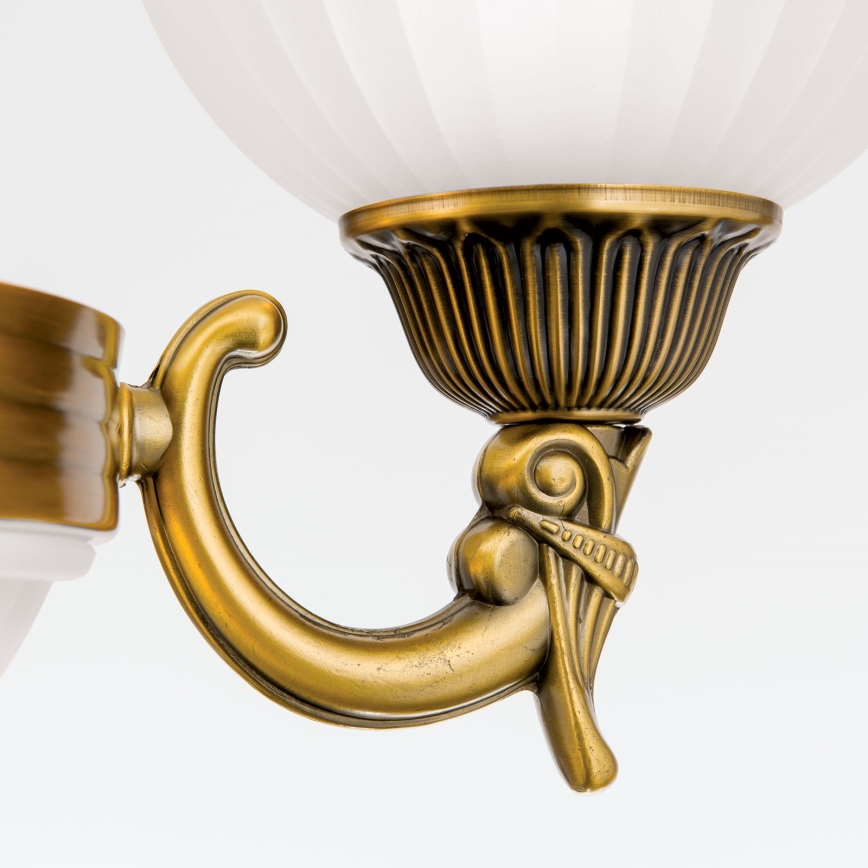 Kronleuchter an Kette ROCCA 6xE27/60W/230V d 64 cm bronzen/weiß