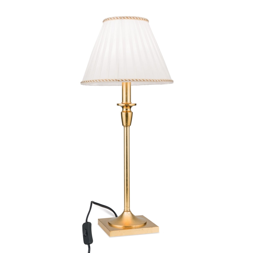 Tischleuchte FONSA 1xE27/60W/230V 61 cm weiß/golden
