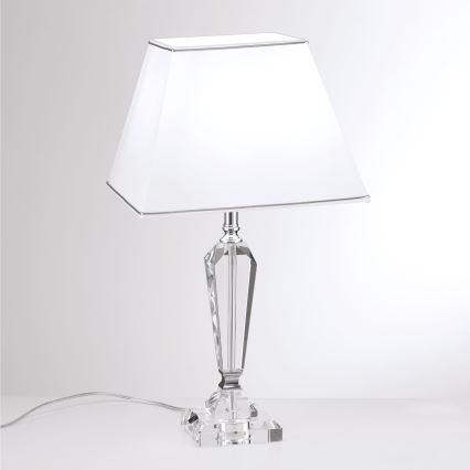 Kristall-Tischleuchte VERONIQUE 1xE27/60W/230V weiß/Chrom