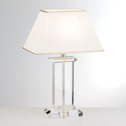 Kristall-Tischleuchte VERONIQUE 1xE27/60W/230V cremefarben/golden