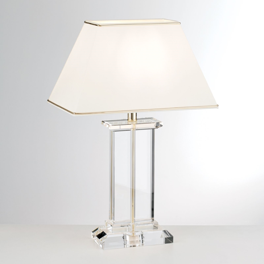Kristall-Tischleuchte VERONIQUE 1xE27/60W/230V cremefarben/golden